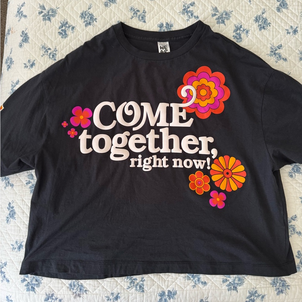 Zumba Come Together Black Loose Crop Top S - image 2